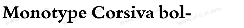 Monotype Corsiva bol字体转换